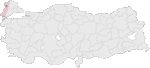 Edirne Turkey Provinces locator